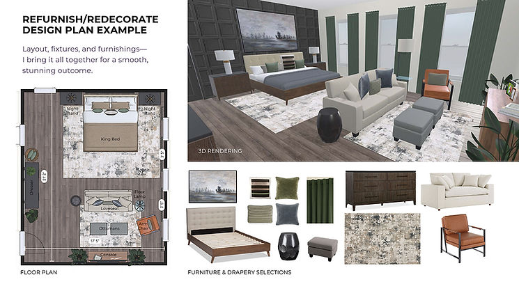 Example of a custom design plan created by 615interiors - full-service interior designer serving Nashville and Middle TN