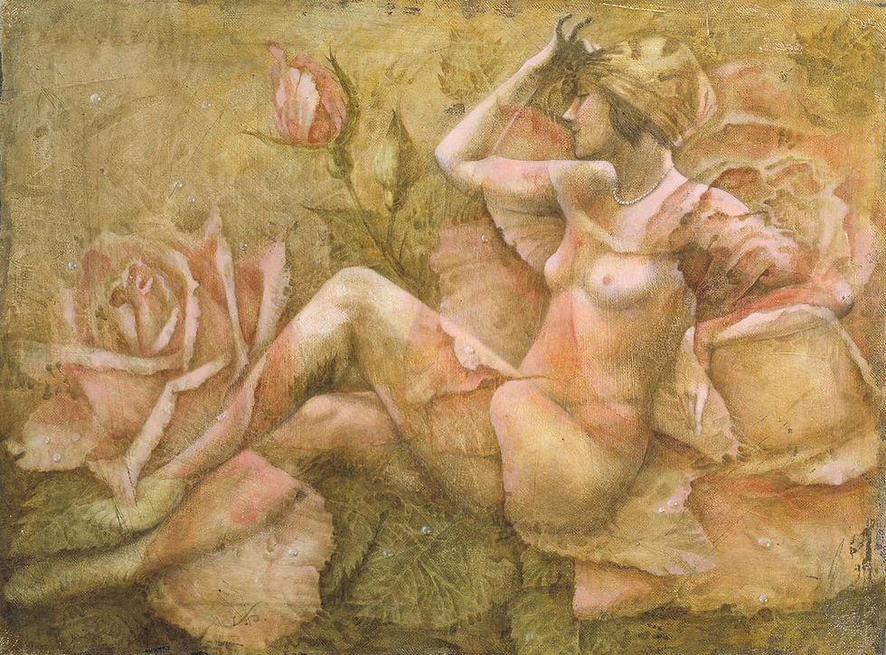 Museum quality print on paper pastel female after artist Inna Bagaeva