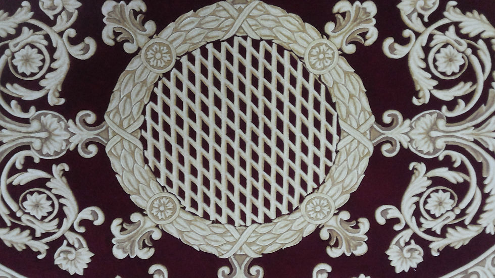 Thumbnail: Alexander's Collection Flower Design Fine Wool Luxury Quality Tufted Rug