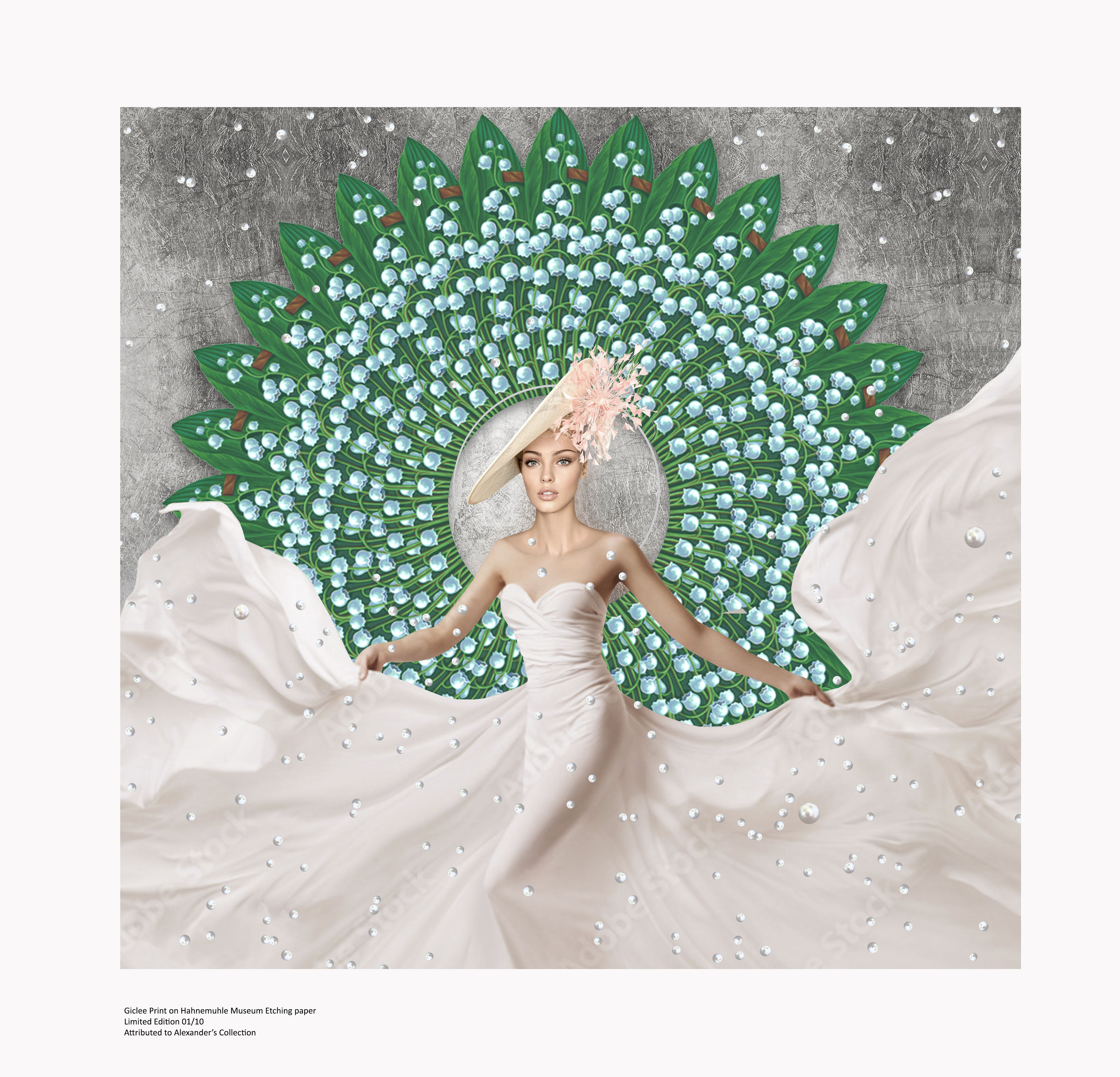 Alex Sander Museum Quality Prints Lady Flowers