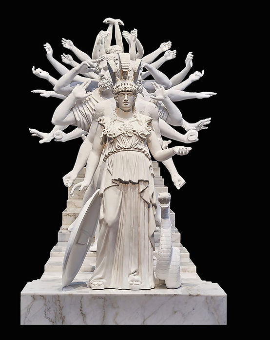 Architectural Silk Embroidery: Xu Zhen Inspired Multi-Armed Buddha Study | Alexander’s Collection