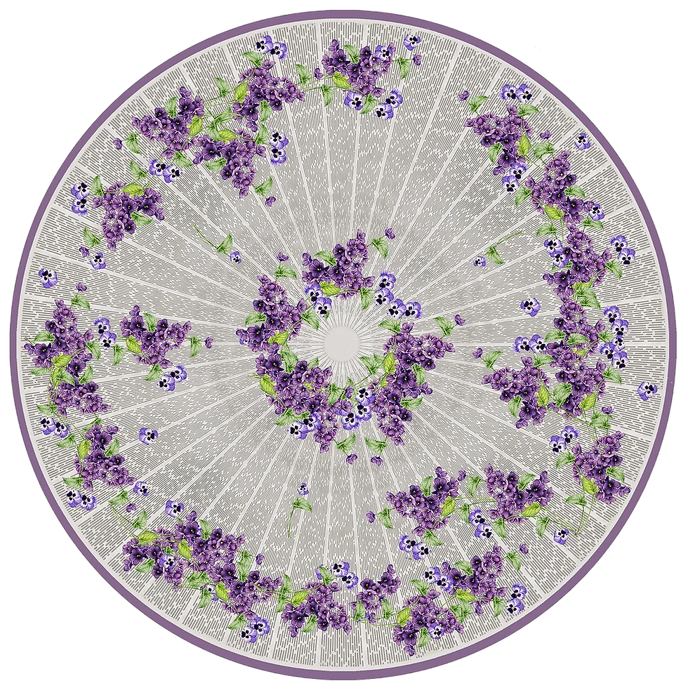 Rug Design : CON-501 "Violets"