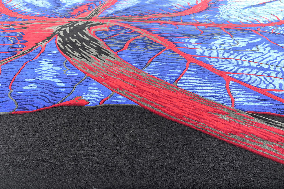 Thumbnail: Botanical-inspired 3D sculpted texture showing leaf-like loop and cut pile transitions.