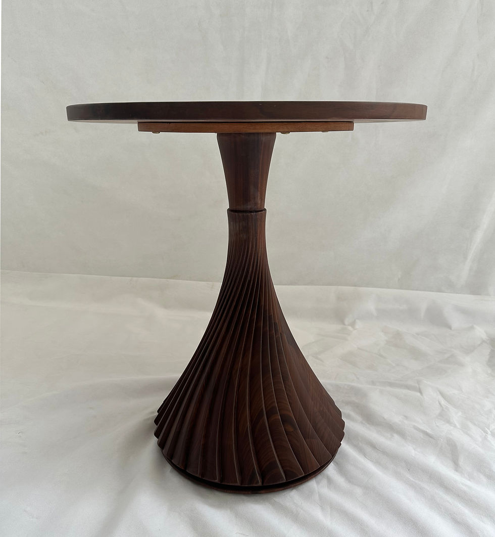 Thumbnail: Premium solid walnut wood grain and finish of contemporary side table