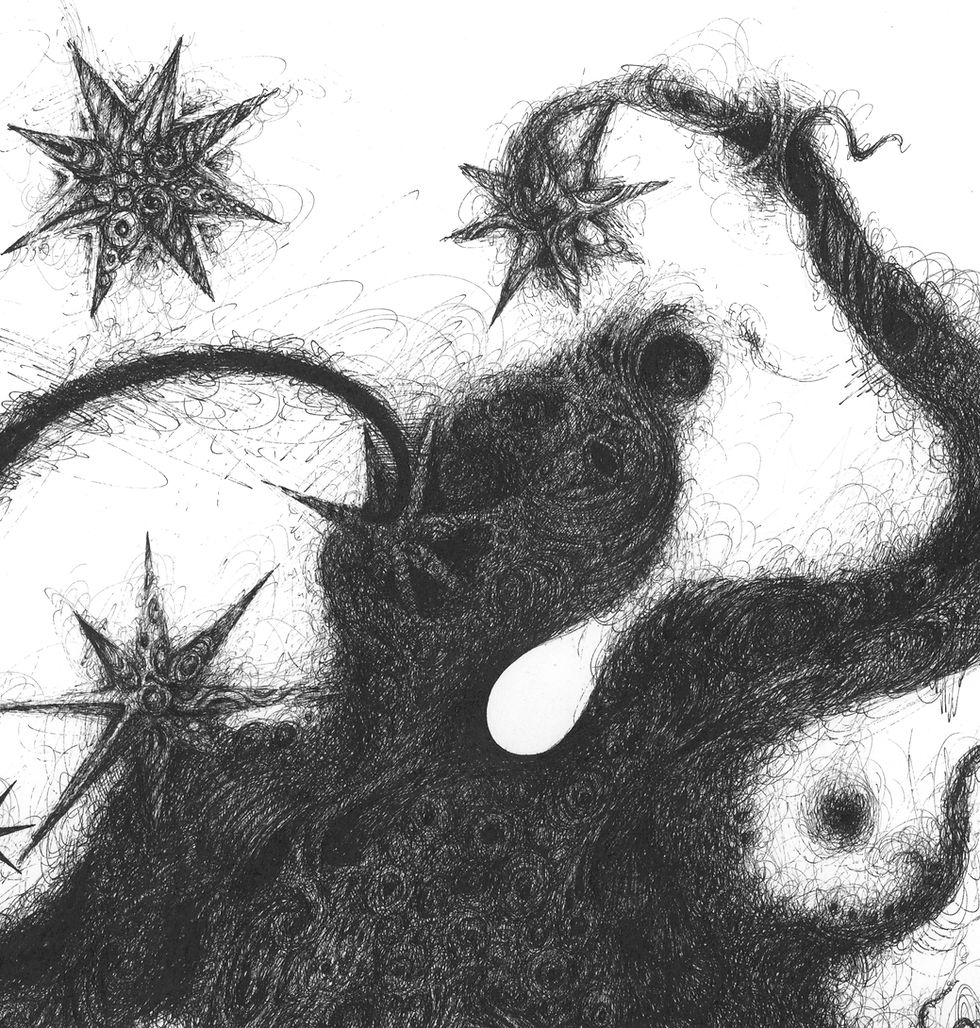 Thumbnail: Black and White graphic in abstract style Museum Quality print - Alexander's Collection