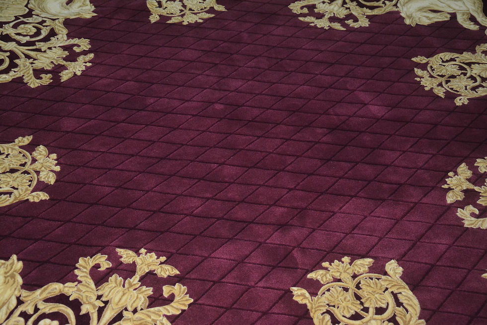 Thumbnail: Western European Fine Wool Tufted Area Rug Pegasus with Ornament Design