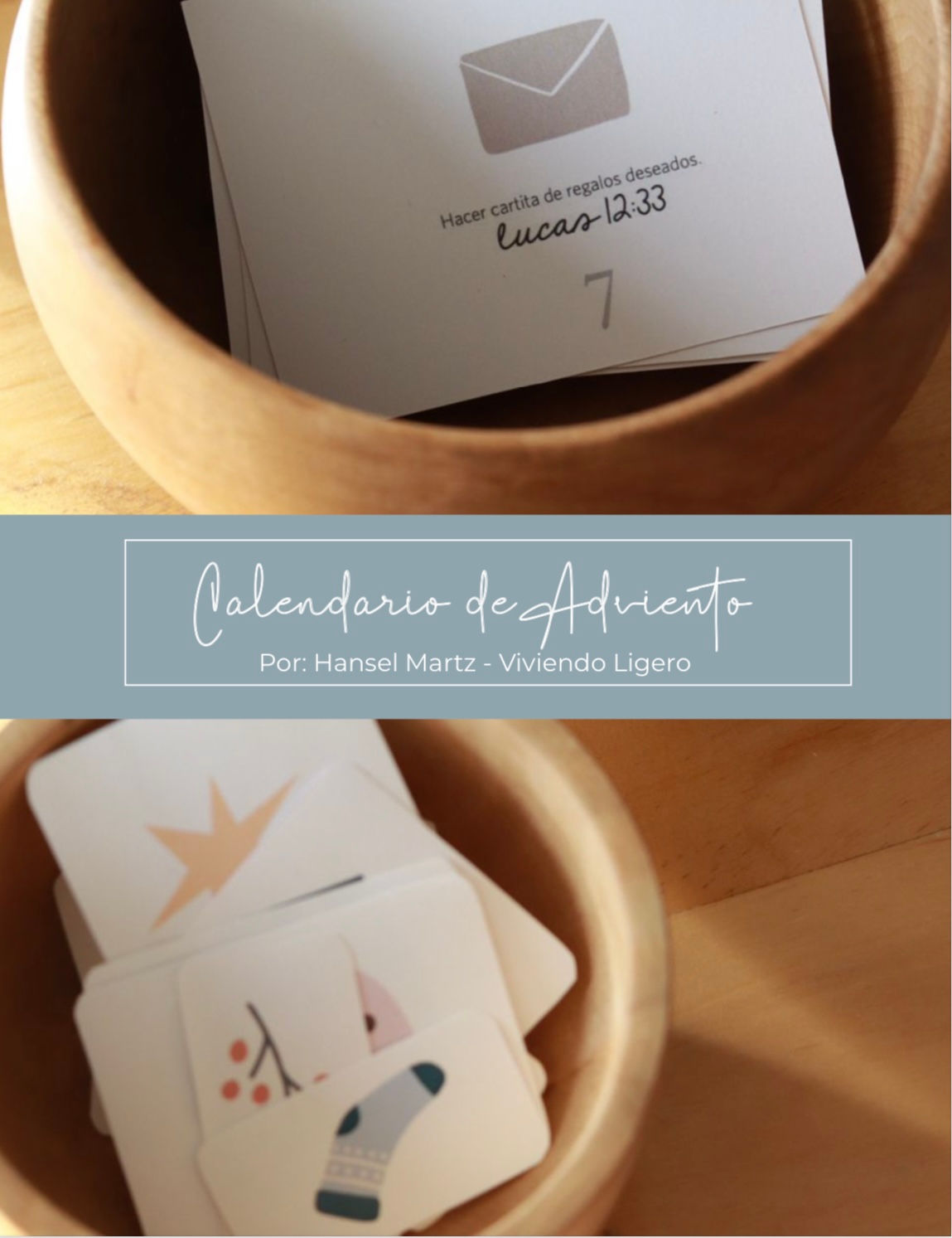 Adviento Viviendo Ligero Tarjetero