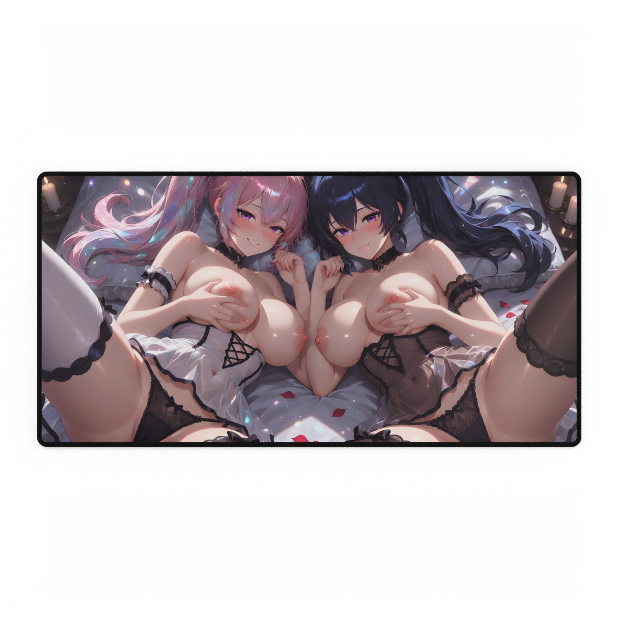 Beautiful Anime Twin Maids Ecchi Desk Mat | Large Gaming Mouse Pad DXD