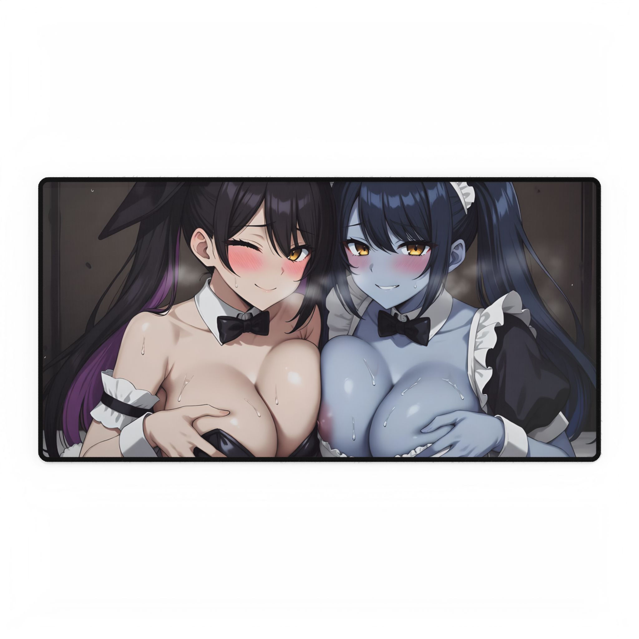 Zombie Anime Waifu Desk Mat | Kawaii Gothic Gaming Mousepad