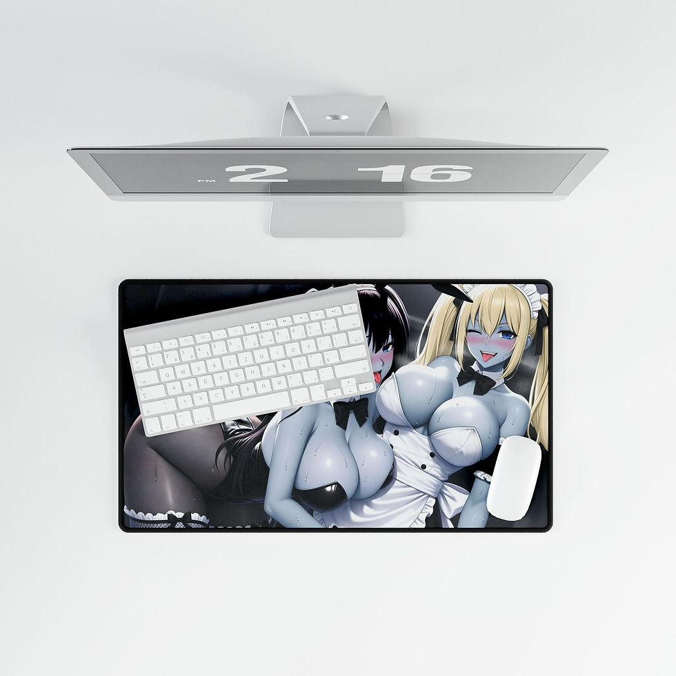 Thumbnail: Bunny Maids Anime Art Desk Mat | Oversized Gaming Mousepad Sugoi ara ara
