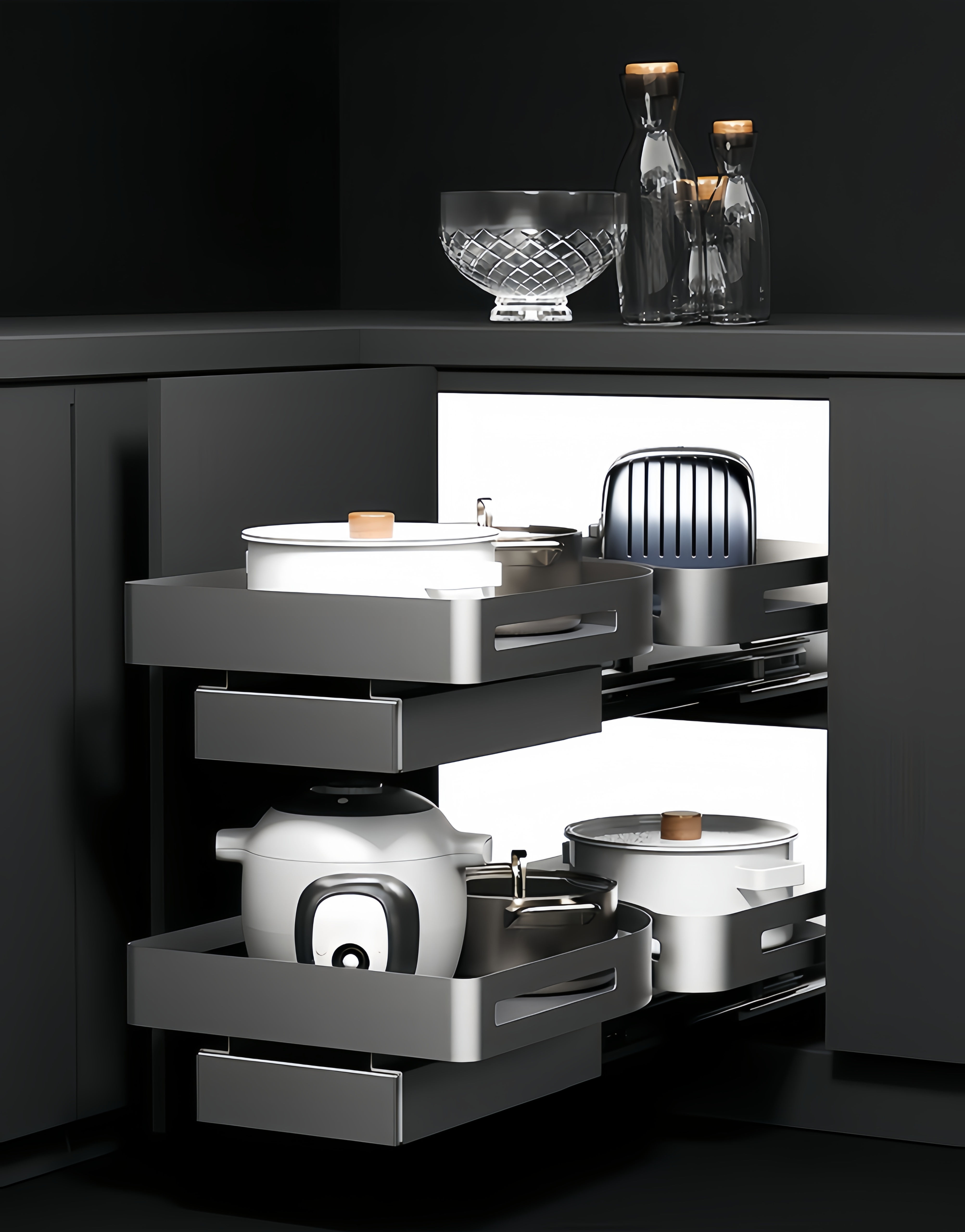 MTD0205 SINGLE LAYER MAGIC CORNER BASKET