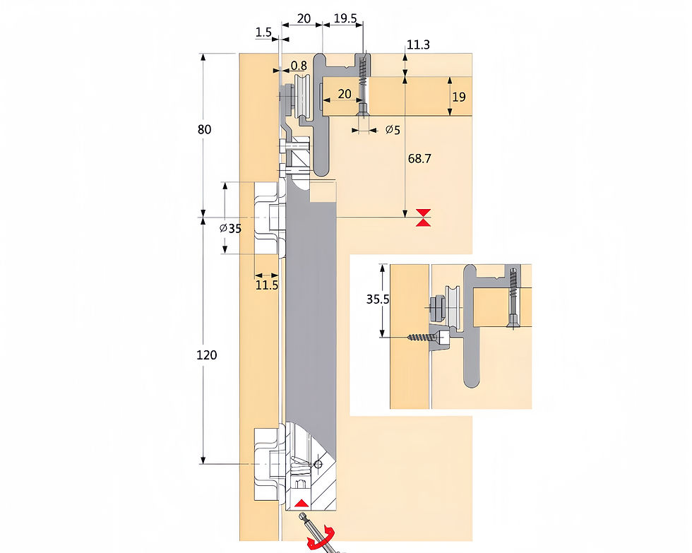 Thumbnail: KS230 TRACKLESS BOTTOM FOLDING DOOR SYSTEM