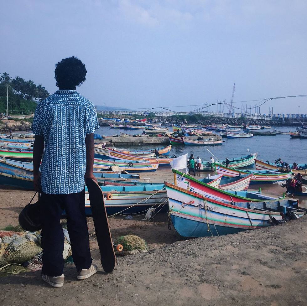 Rahul from his village Vizhinjam. Pic Credit: Hafis