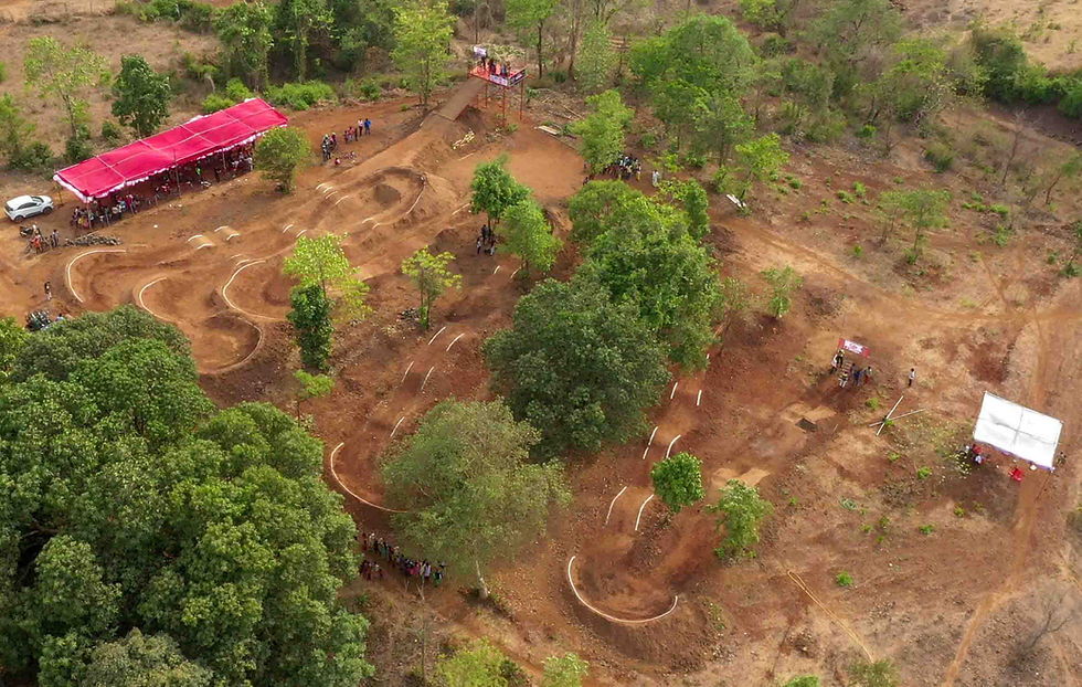 Aerial view of pumptrack