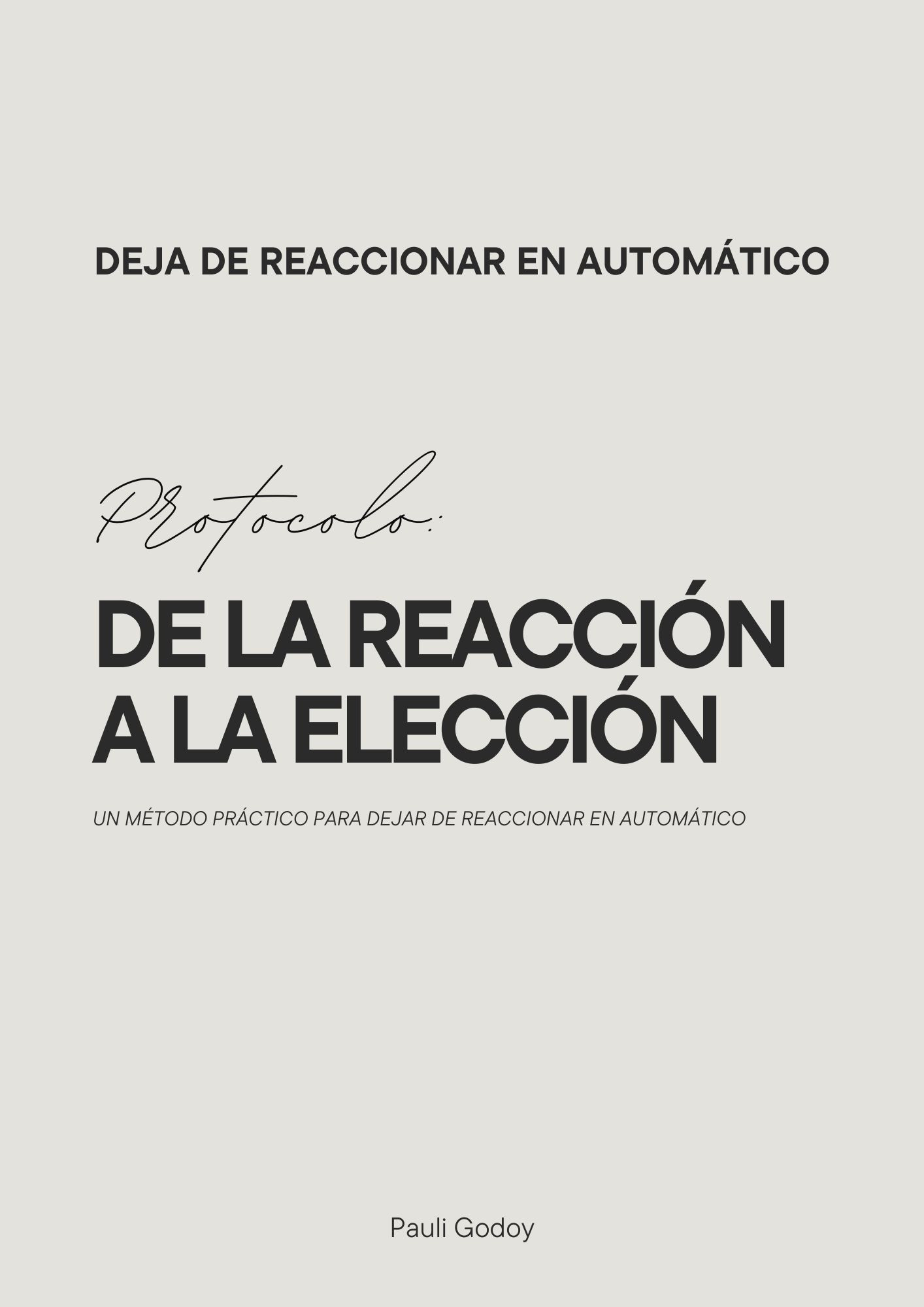 Deja de Reaccionar en Automático