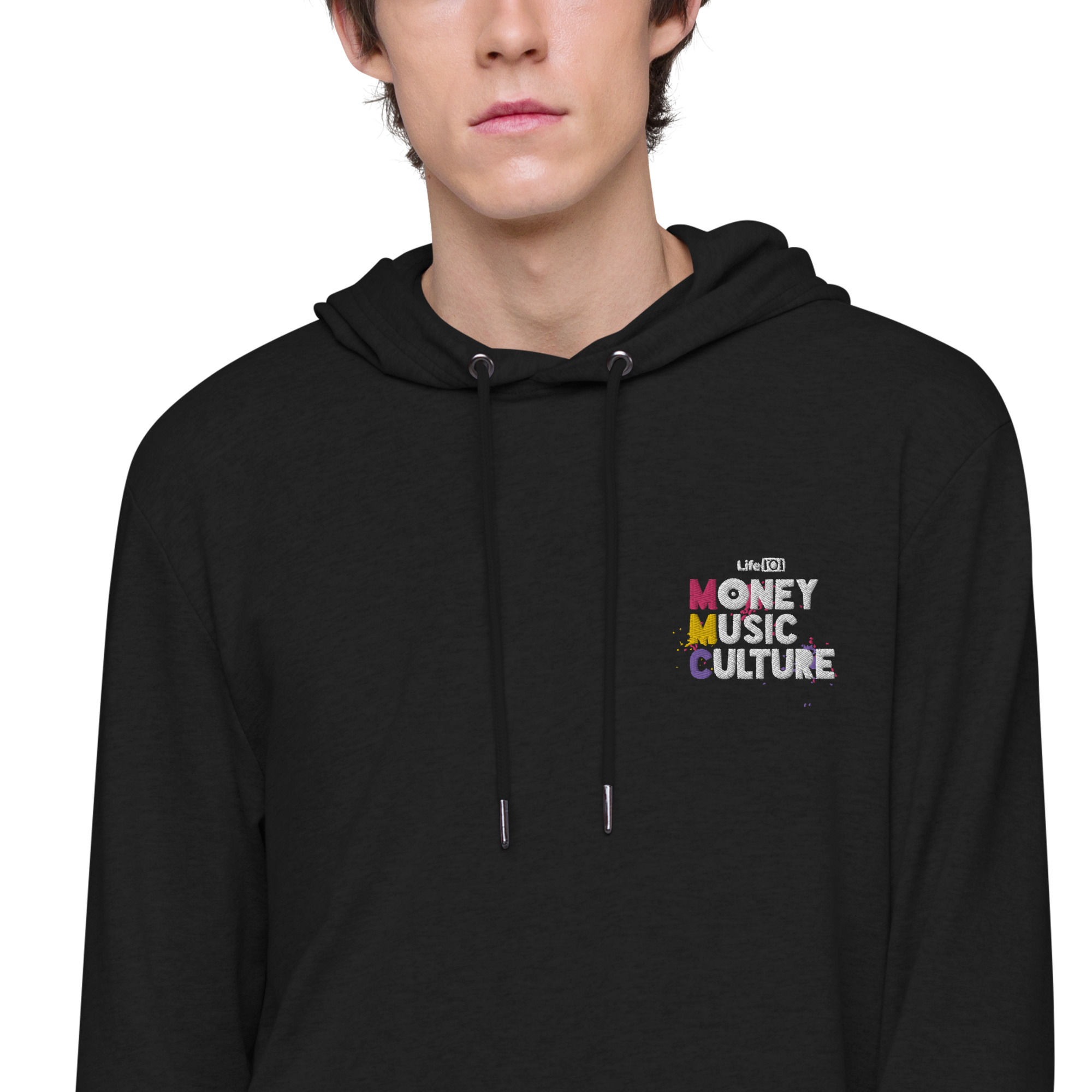 Money Music Culture Small Logo | Black Hoodie | Unisex