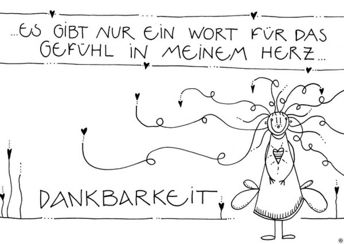 Postkarte - Es gibt nur ein Wort ... Dankbarkeit
