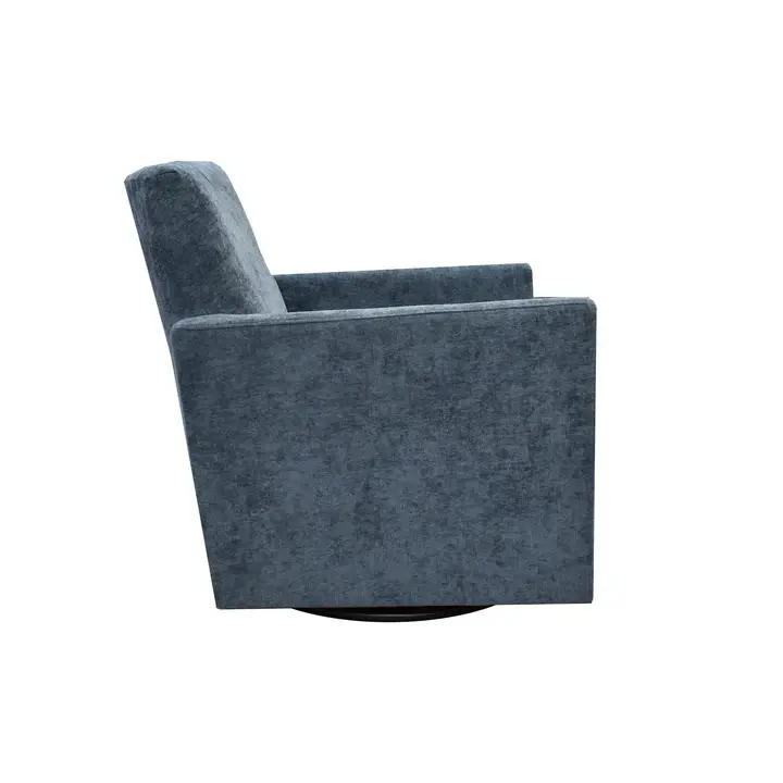 Thumbnail: Riley Swivel Accent Chair - Aqua Chenille