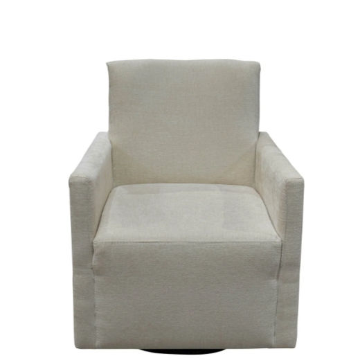 Thumbnail: Riley Swivel Accent Chair - Ivory