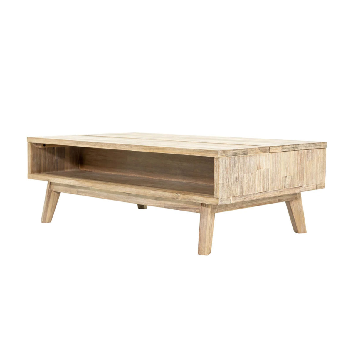 Gia Coffee Table w/ Lift Top - Light Driftwood - 47"W