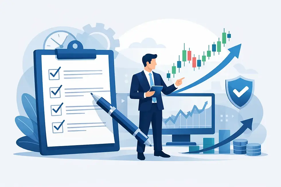 Checklist de continuidade operacional no pregão