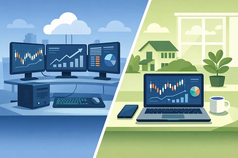 VDI trading versus notebook doméstico
