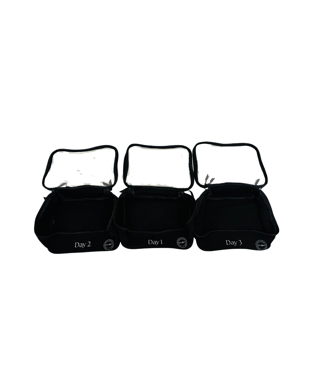 Set of 3 Kids Daily Packing Cubes - Black