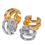 Thumbnail: Triple Ring Cuff Earrings Stainless Steel 