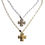 Thumbnail: Chunky Chain Hammered Cross Pendant Necklace Stainless Steel