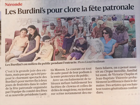 Spectacle de clowns fête d'été