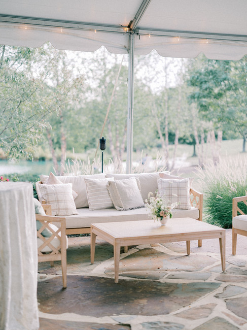 Cocktail Lounge for Tenting Wedding Reception - Frederick County Maryland