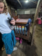 Zoe, Julie and Sara visiting the home of a young boy with cancer