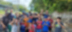 Group photo after picking up rocks at the baseball field