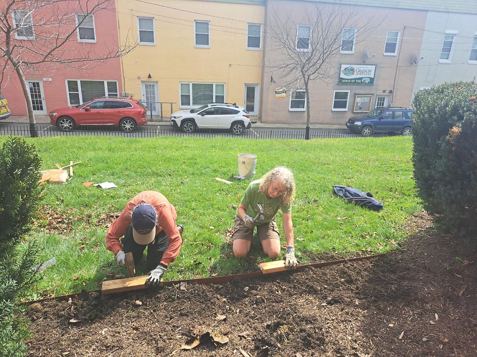 Securing the border of the garden