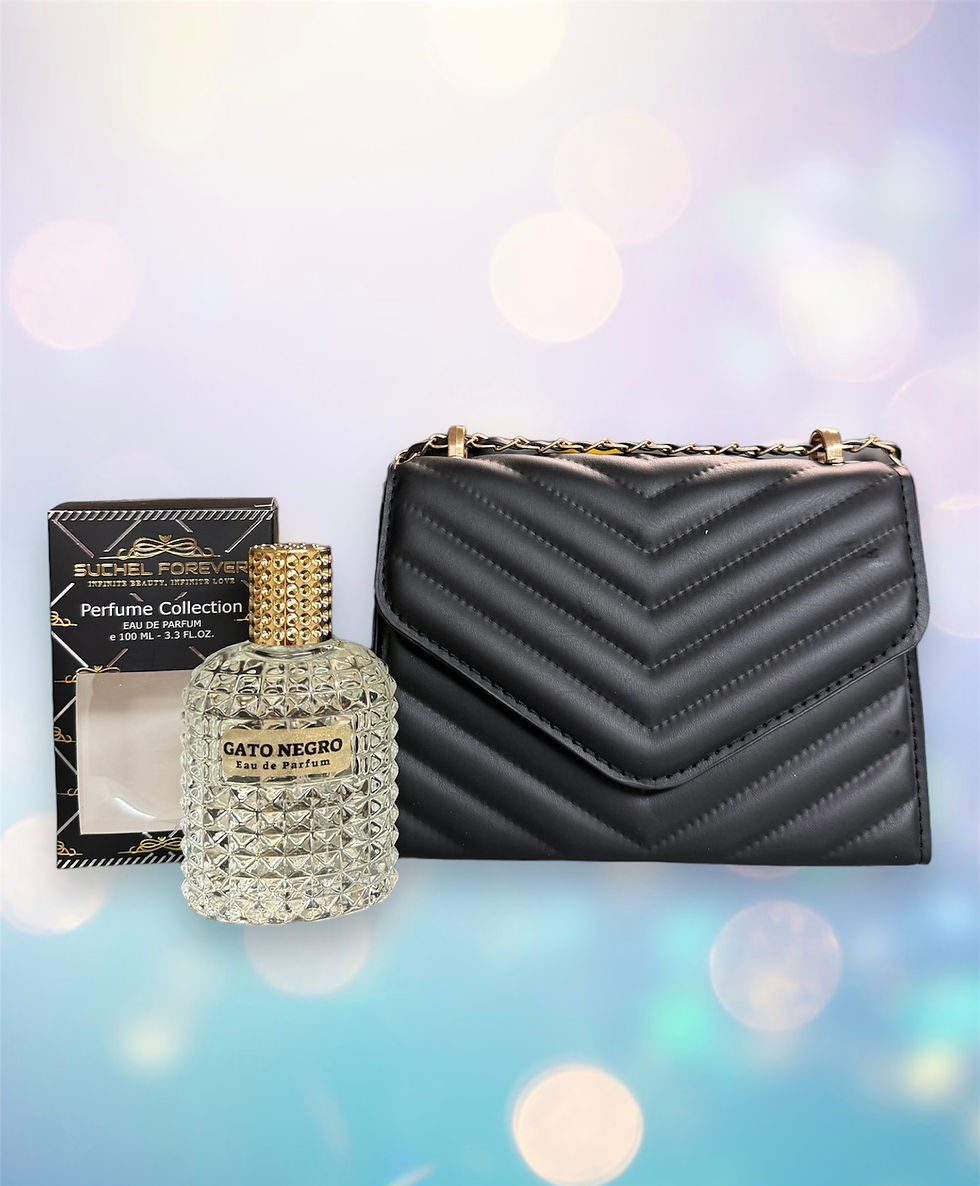 Thumbnail: Gift Set D'LUJO - Perfume Gato Negro + Cartera