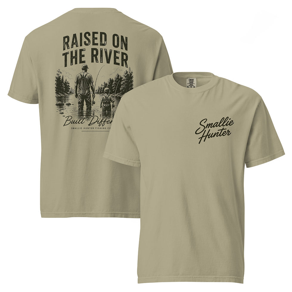 Thumbnail: Raised on the River Unisex garment-dyed heavyweight t-shirt