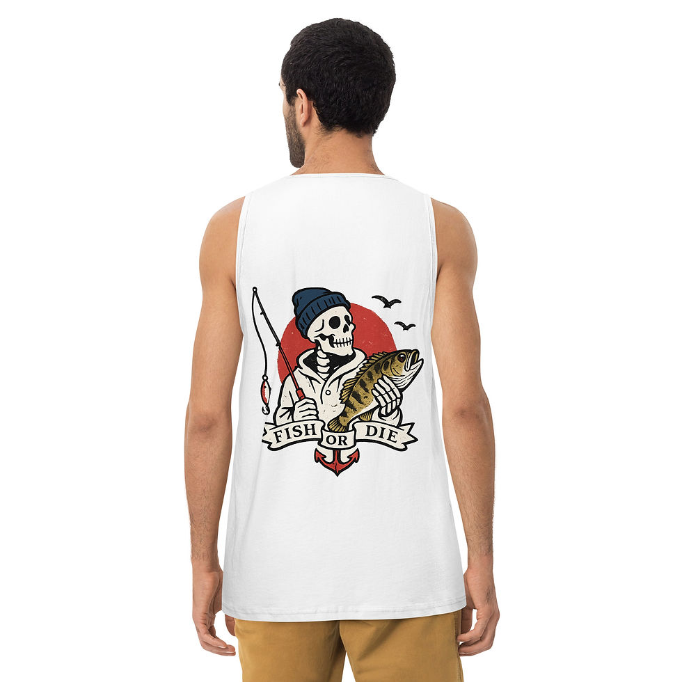 Thumbnail: Fish Or Die Men’s premium tank top