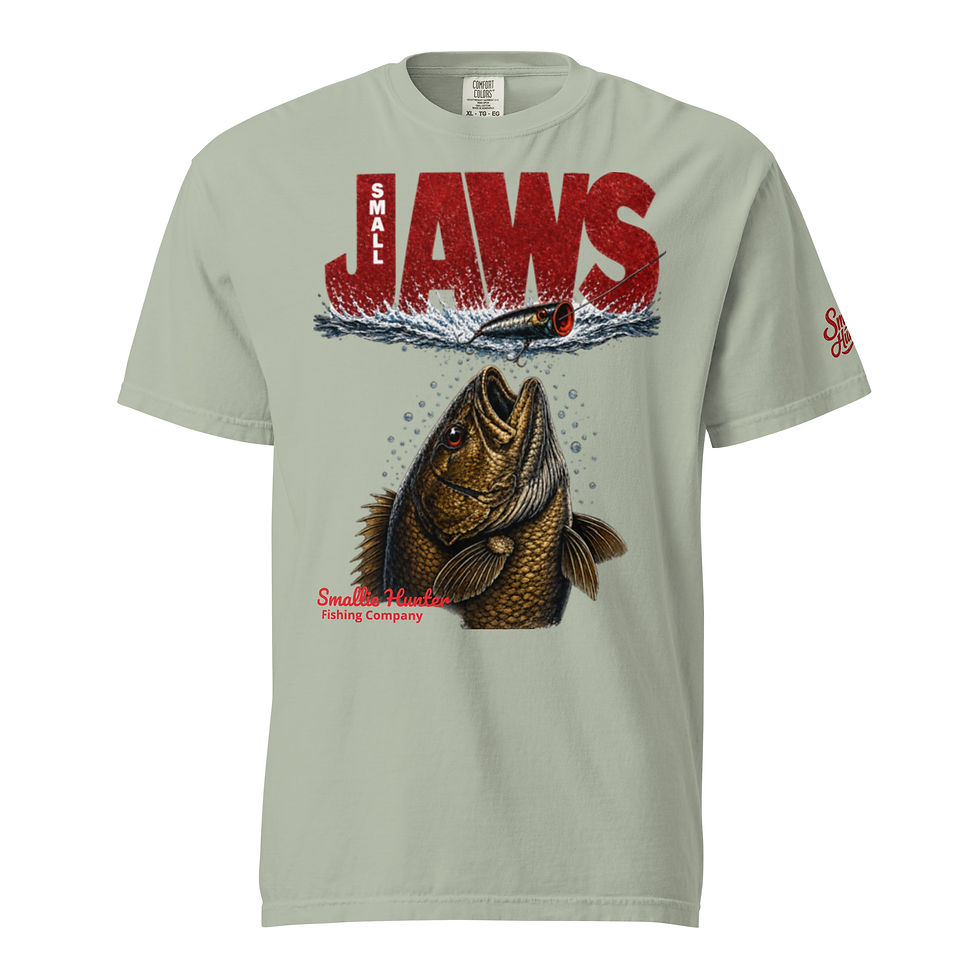 Thumbnail: Smallie Hunter Small Jaws Unisex garment-dyed heavyweight t-shirt