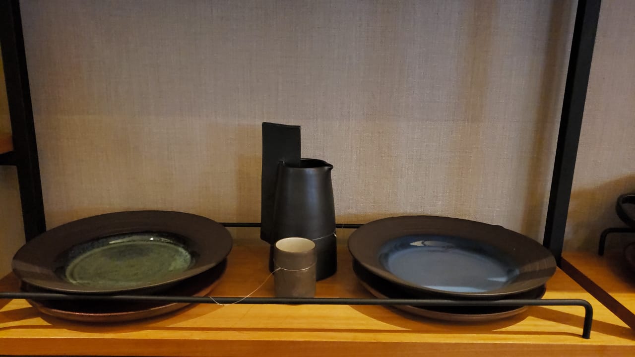 Vaso Castiçal e pratos