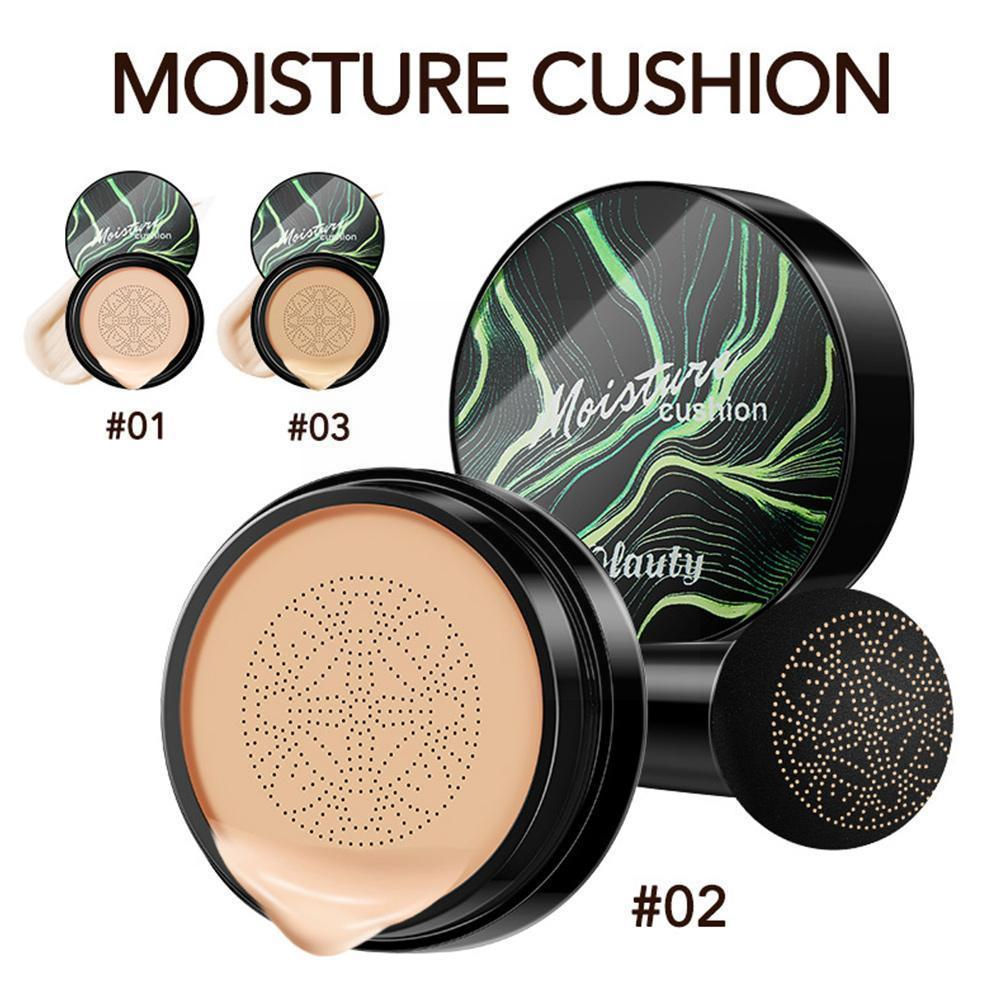 BB CC Cream Face Foundation Concealer Cushion Mushroom Base Waterproof Brighten