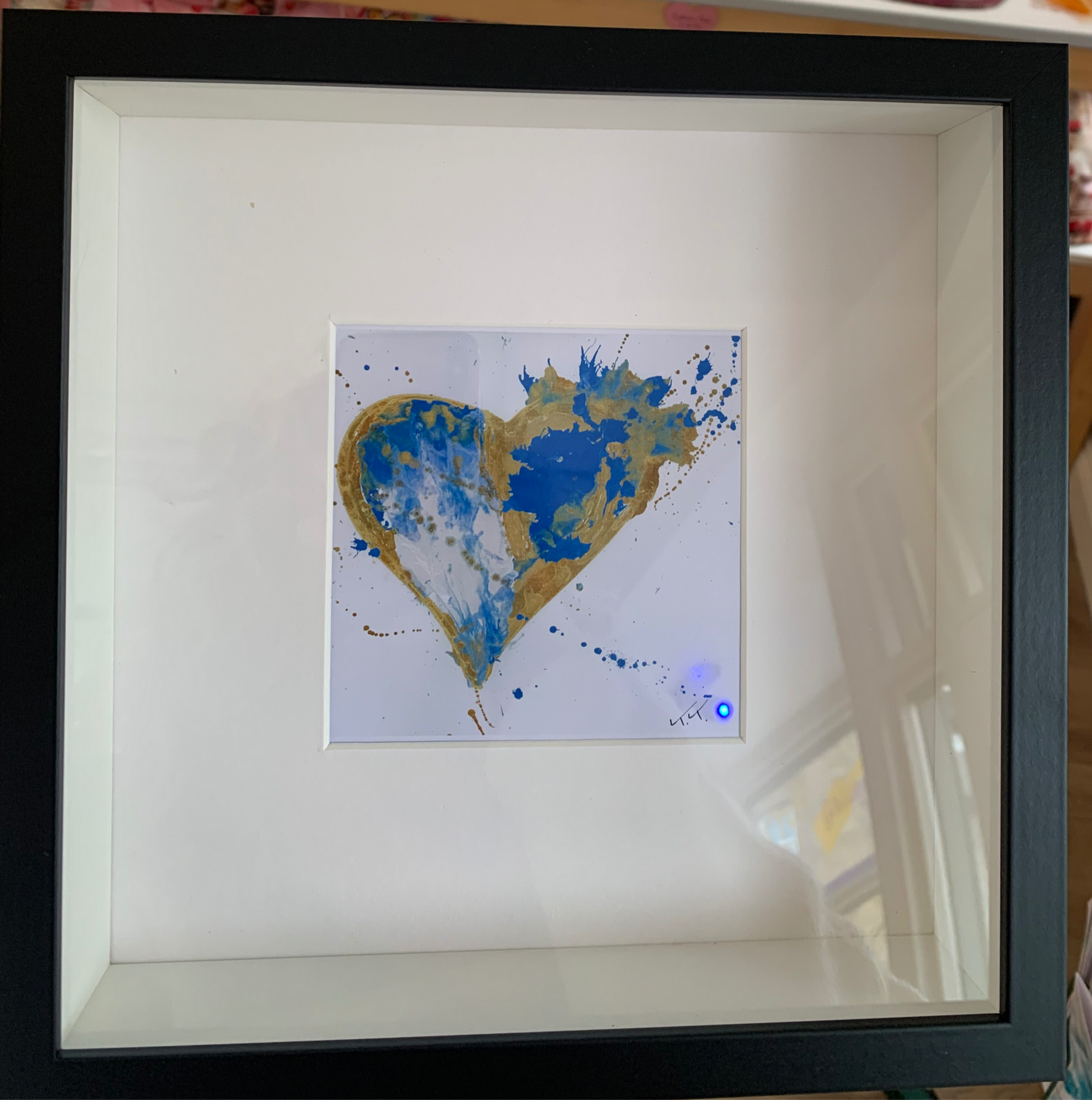 Heart of gold Framed print