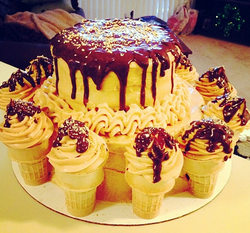Chocolate PB Ice Cream Cone Birthday