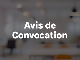 Avis de Convocation