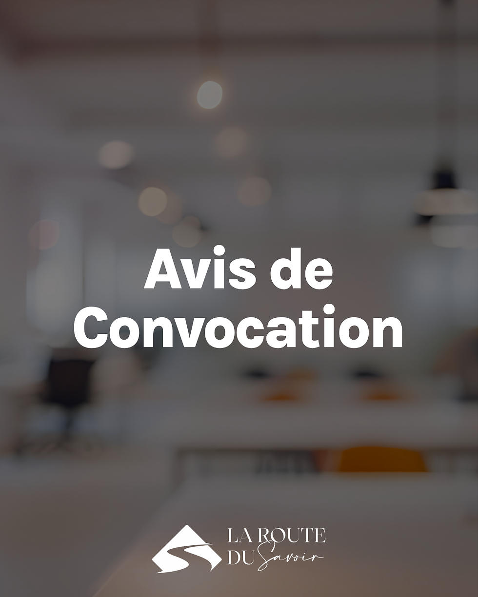 Avis de Convocation