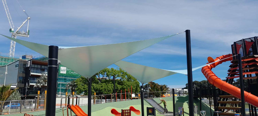 Waterproof Shade sail at playground