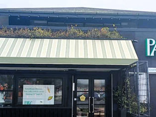 Fixed frame awning, Restaurant awning