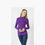 Thumbnail: The Perfect Drama Purple Slim Fit Long Sleeve Stretch Cotton Top