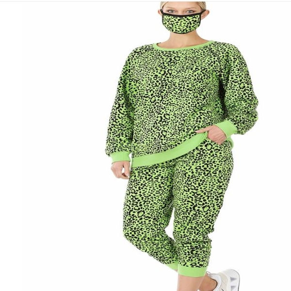 The Perfect Drama Leopard Loungewear Set w/Mask