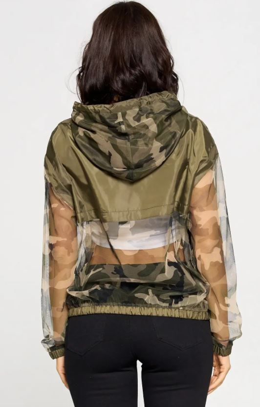 Thumbnail: The Perfect Drama Camo Mesh Jacket