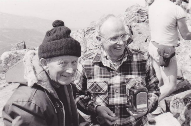 James Alister Sword at the top of his last Munro (1984)
